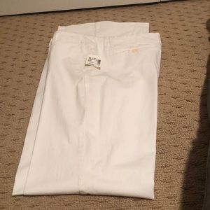Theory white cotton slacks.